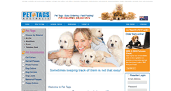 Desktop Screenshot of pettags.com.au